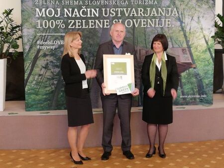 Sveta Ana prejela srebrni znak Slovenia Green Destination 1